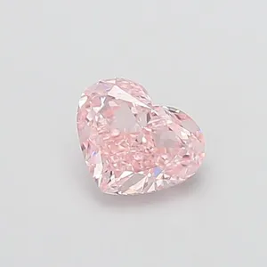 1.04ct HEART Fancy Intense Pink VS1 Coloured Lab diamond