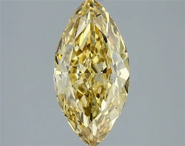 2.1ct MARQUISE Fancy Intense Yellow VVS2 Coloured Lab diamond