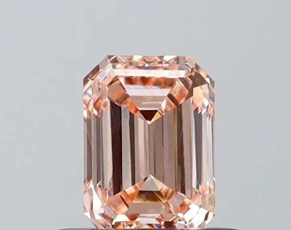 0.66ct EMERALD Fancy Intense Pink VS1 Coloured Lab diamond