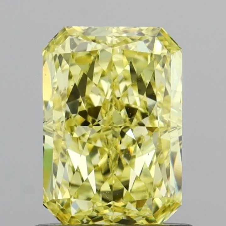 1.11ct RADIANT Fancy Vivid Yellow VS2 Coloured Lab diamond