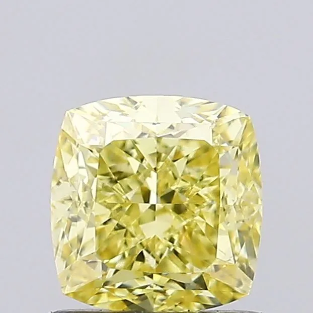 1.13ct CUSHION Fancy Yellow VVS2 Coloured Lab diamond