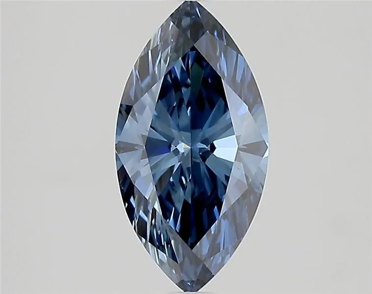 1.35ct MARQUISE Fancy Vivid Blue VVS1 Coloured Lab diamond
