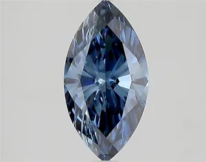 1.35ct MARQUISE Fancy Vivid Blue VVS1 Coloured Lab diamond