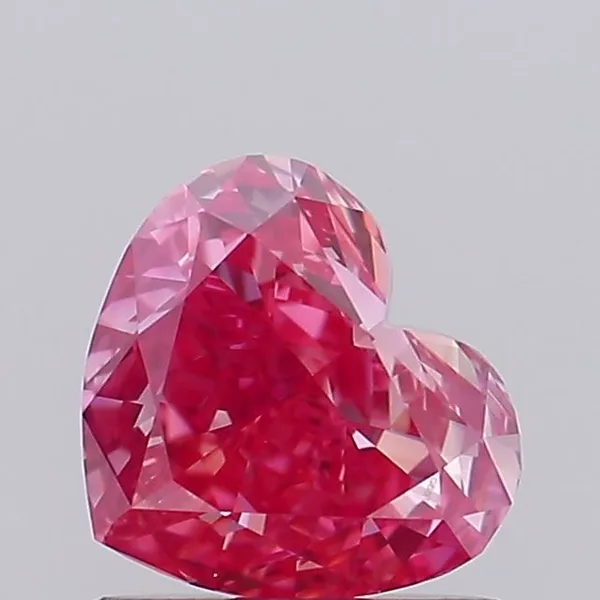 0.82ct HEART Fancy Vivid Pink VVS1 Coloured Lab diamond