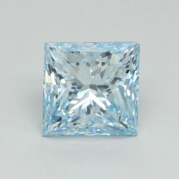 1.2ct PRINCESS Fancy Intense Blue VS1 Coloured Lab diamond