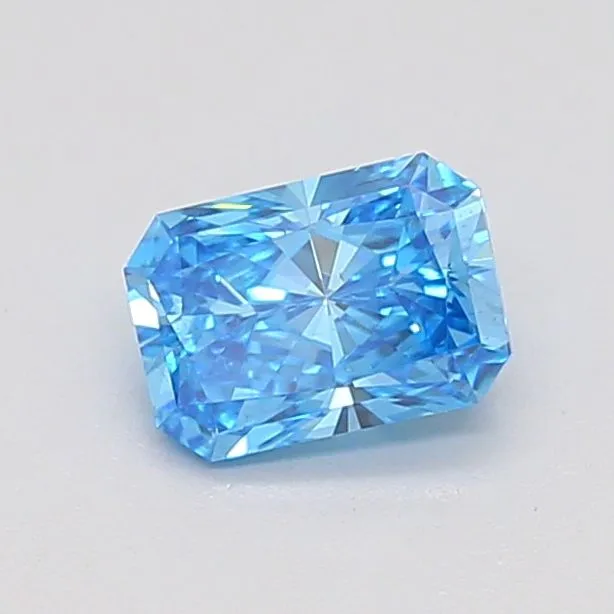 0.73ct RADIANT Fancy Vivid Blue VS2 Coloured Lab diamond