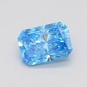 0.73ct RADIANT Fancy Vivid Blue VS2 Coloured Lab diamond