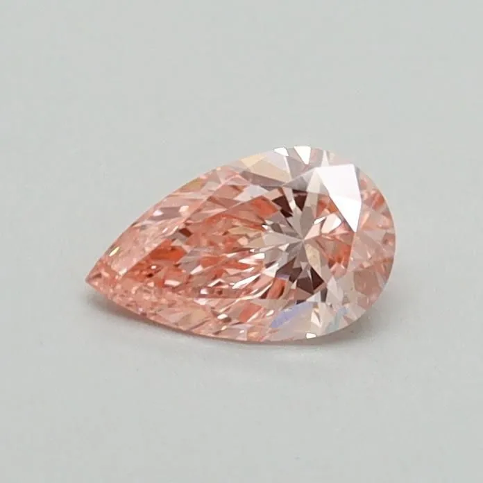 0.30ct PEAR Fancy Vivid Pink VS2 Coloured Lab diamond