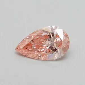 0.3ct PEAR Fancy Vivid Pink VS2 Coloured Lab diamond