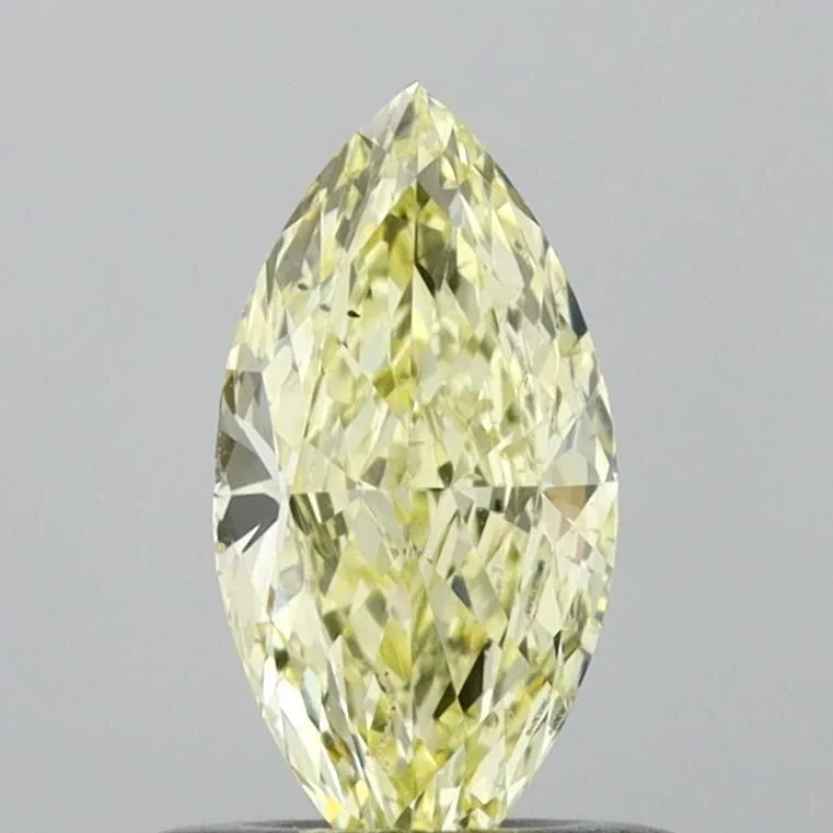 0.54ct MARQUISE Fancy Light Yellow VS2 Coloured Lab diamond