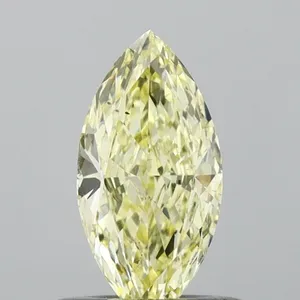 0.54ct MARQUISE Fancy Light Yellow VS2 Coloured Lab diamond