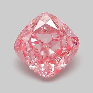 1.01ct CUSHION Fancy Vivid Pink VVS2 Coloured Lab diamond