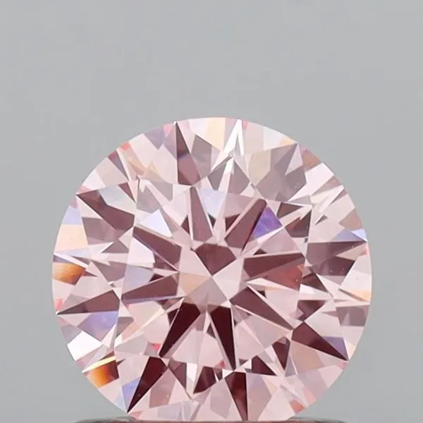 0.82ct ROUND Fancy Intense Pink VVS2 Coloured Lab diamond