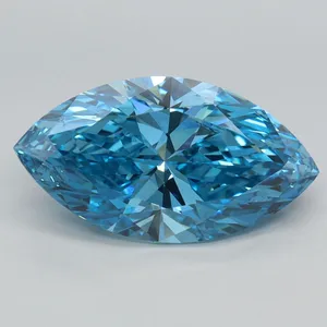 2.83ct MARQUISE Fancy Vivid Blue VS1 Coloured Lab diamond