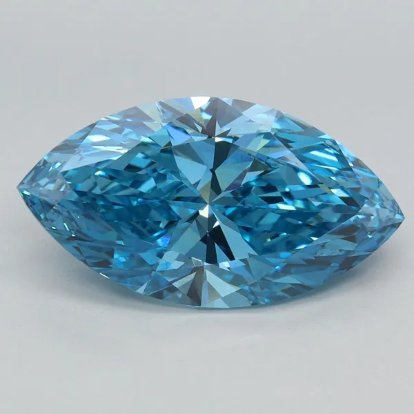 2.83ct MARQUISE Fancy Vivid Blue VS1 Coloured Lab diamond