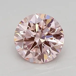 0.8ct ROUND Fancy Intense Pink VS2 Coloured Lab diamond