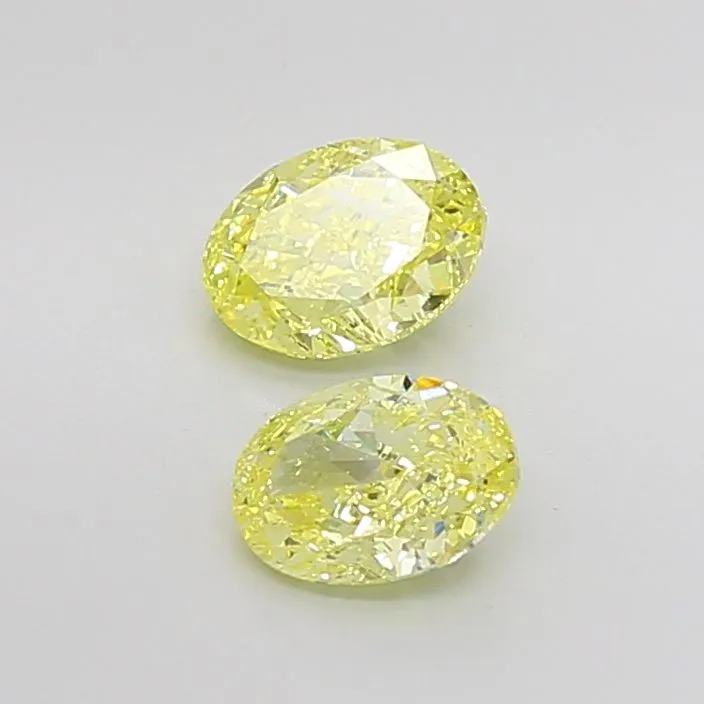 0.99ct OVAL Fancy Intense Yellow VS1 Coloured Lab diamond