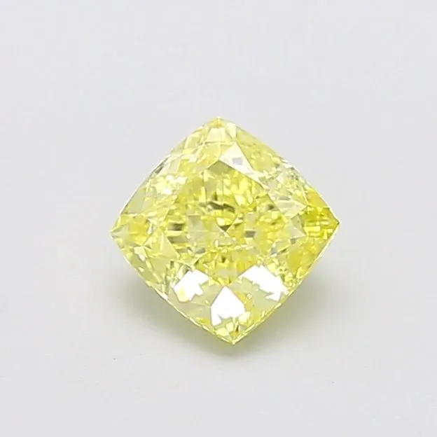 1.03ct CUSHION Fancy Yellow VS1 Coloured Lab diamond