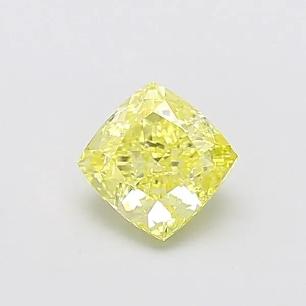 1.03ct CUSHION Fancy Yellow VS1 Coloured Lab diamond