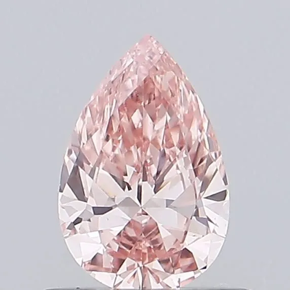 0.48ct PEAR Fancy Vivid Pink VS1 Coloured Lab diamond