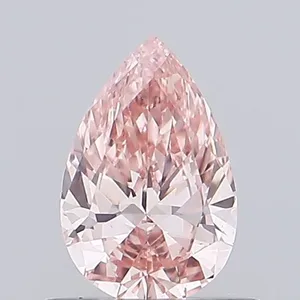 0.48ct PEAR Fancy Vivid Pink VS1 Coloured Lab diamond