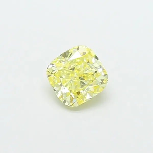 0.95ct CUSHION Fancy Yellow VS1 Coloured Lab diamond