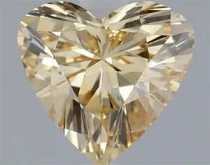 0.56ct HEART Fancy Light Yellow VS1 Coloured Lab diamond