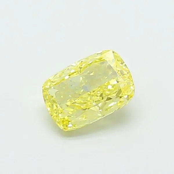 1.02ct CUSHION Fancy Intense Yellow VVS2 Coloured Lab diamond