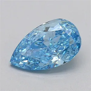 0.75ct PEAR Fancy Vivid Blue VVS2 Coloured Lab diamond
