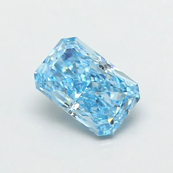 1.04ct RADIANT Fancy Vivid Blue VVS1 Coloured Lab diamond