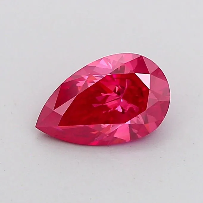 0.89ct PEAR Fancy Vivid Pink VS2 Coloured Lab diamond