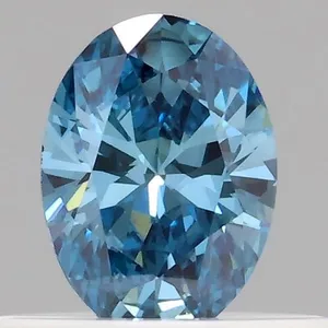 0.31ct OVAL Fancy Vivid Blue VVS2 Coloured Lab diamond