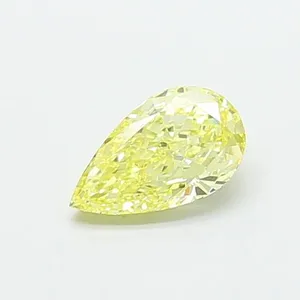 0.93ct PEAR Fancy Intense Yellow VS1 Coloured Lab diamond