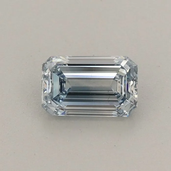 0.44ct EMERALD Fancy Light Blue VS2 Coloured Lab diamond