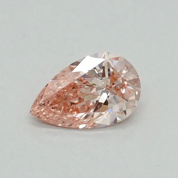 0.3ct PEAR Fancy Intense Pink VS1 Coloured Lab diamond