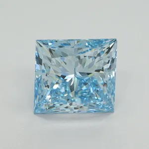 5.08ct PRINCESS Fancy Vivid Blue VS2 Coloured Lab diamond