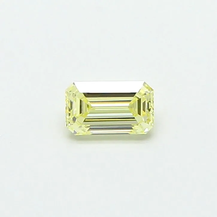 0.38ct EMERALD Fancy Yellow VS1 Coloured Lab diamond