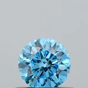 0.42ct ROUND Fancy Vivid Blue VVS2 Coloured Lab diamond