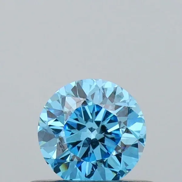 0.42ct ROUND Fancy Vivid Blue VVS2 Coloured Lab diamond