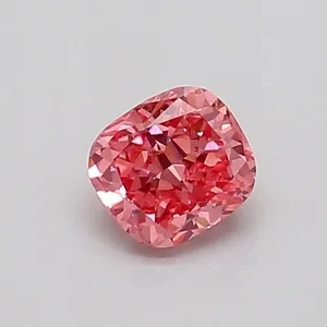 0.42ct CUSHION Fancy Vivid Pink VS1 Coloured Lab diamond
