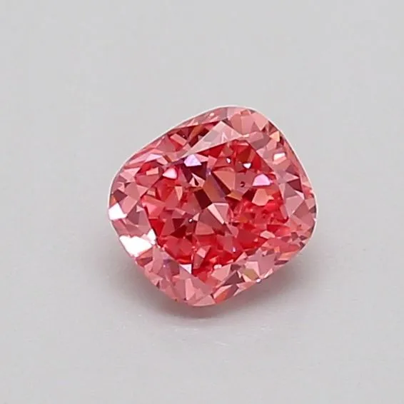 0.42ct CUSHION Fancy Vivid Pink VS1 Coloured Lab diamond