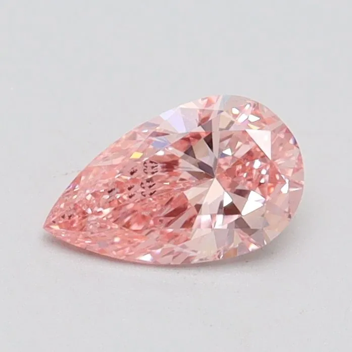 0.50ct PEAR Fancy Intense Pink SI1 Coloured Lab diamond