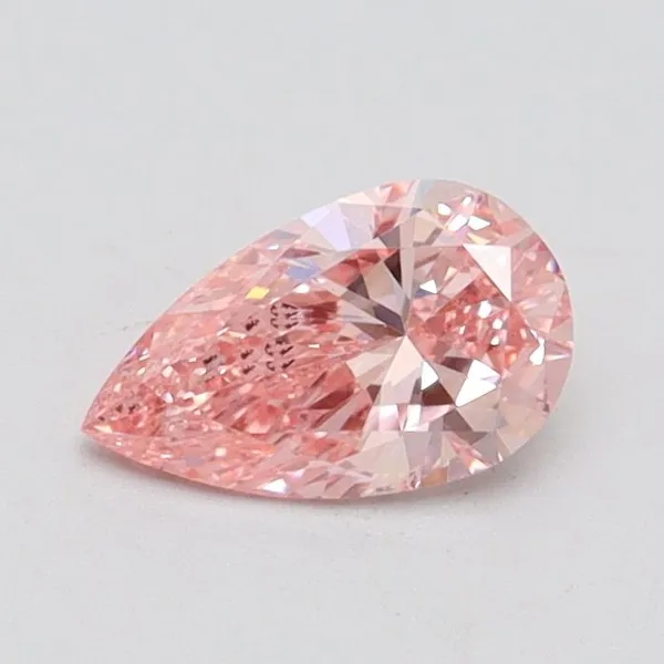 0.5ct PEAR Fancy Intense Pink SI1 Coloured Lab diamond