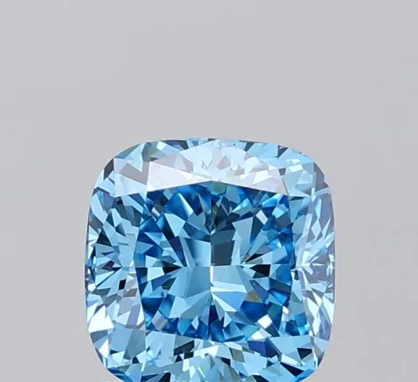 1.16ct CUSHION Fancy Vivid Blue VVS2 Coloured Lab diamond