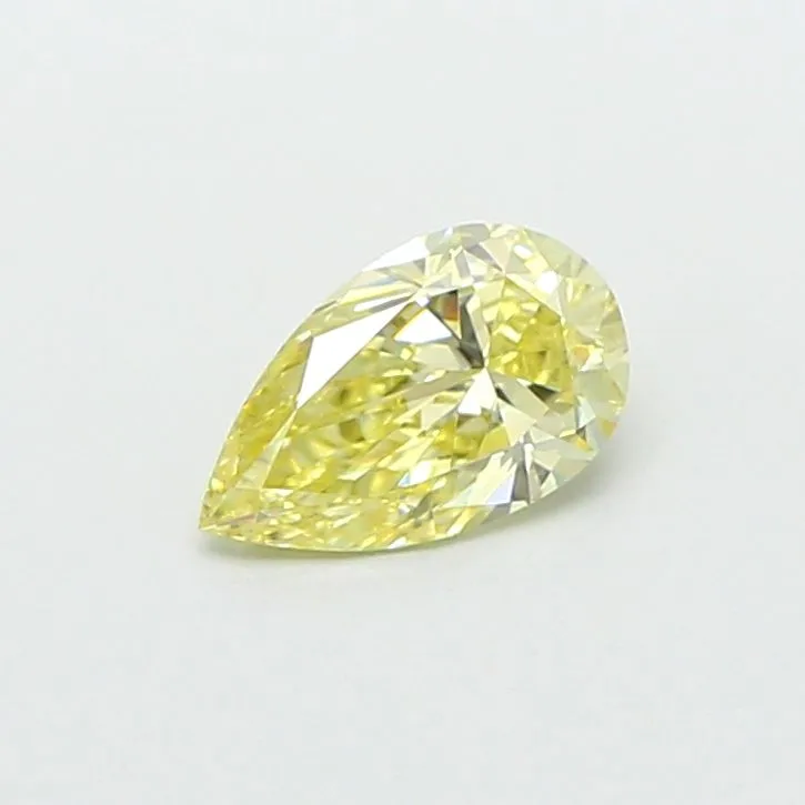 0.53ct PEAR Fancy Yellow VVS2 Coloured Lab diamond