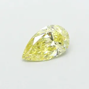0.53ct PEAR Fancy Yellow VVS2 Coloured Lab diamond