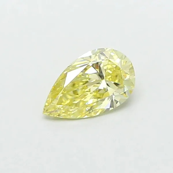 0.53ct PEAR Fancy Yellow VVS2 Coloured Lab diamond