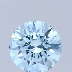 0.91ct ROUND Fancy Intense Blue SI1 Coloured Lab diamond