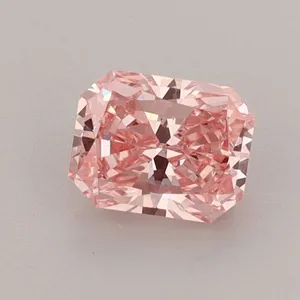0.86ct RADIANT Fancy Vivid Pink VS1 Coloured Lab diamond