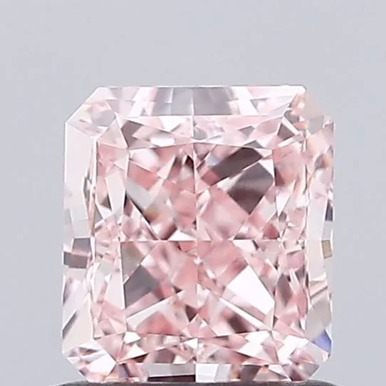 1.02ct RADIANT Fancy Vivid Pink VVS2 Coloured Lab diamond